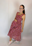 Floral Chiffon midi breastfeeding dress