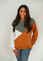 Diagonal zip breastfeeding sweatshirt