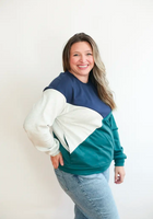 Diagonal zip breastfeeding sweatshirt