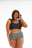 Tie shoulder breastfeeding two piece top