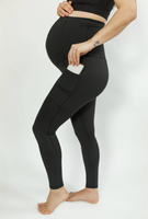 Black maternity and postpartum leggings